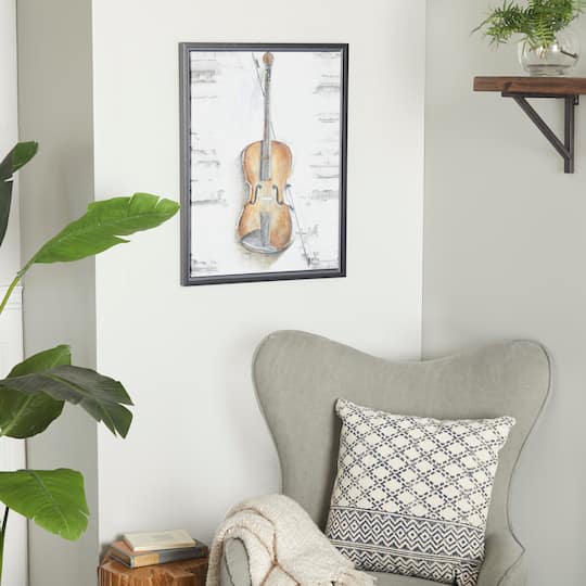 Brown Polystone Traditional Framed Wall Art, 24" x 18"